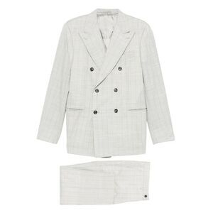 Caruso Grey Suits - Double  Breasted Suits Men